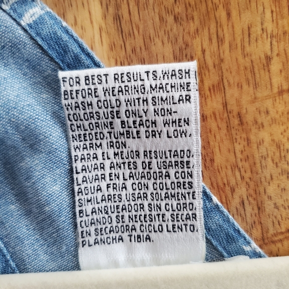 Casey & Max Blue Floral Denim Overall Dress - Size XL - Picture 13 of 16